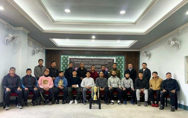 MBBA hosts a grand welcoming ceremony for Mizoram Senior Men's Basketball Team who won the 71st Senior National Bakestball Championships- North East Zone
