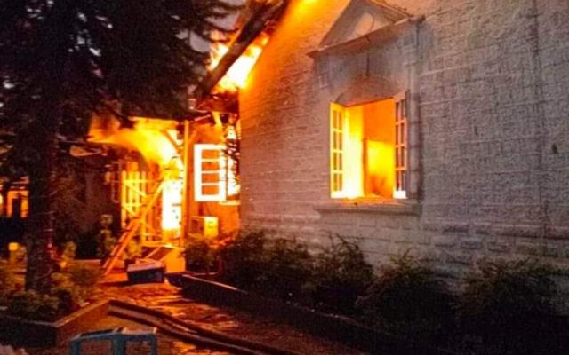 Fire broke out at 131 year old Aizawl Deputy Commissioner's Office