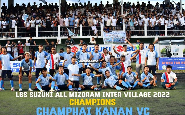 Champhai Kanan VC team won the 2022 All Mizoram Inter- Village Football Tournament
