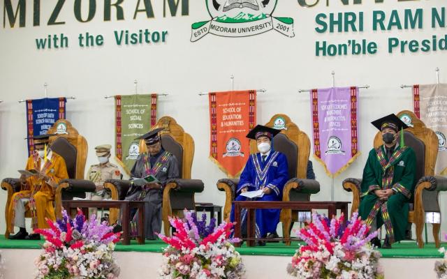President Ram Nath Kovind attends the 16th Convocation of Mizoram University