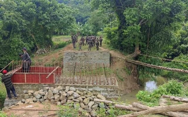 FIR FILED AGAINST ASSAM POLICE WHO SNATCHED ONGOING BRIDGE CONSTRUCTION MATERIALS FROM ZOPHAI, BAIRABI